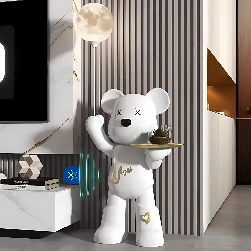 

Violent Bear Living Room Floor-standing Ornaments Bluetooth Speakers Piggy Bank Sofa TV Cabinet Light Luxury Decorations