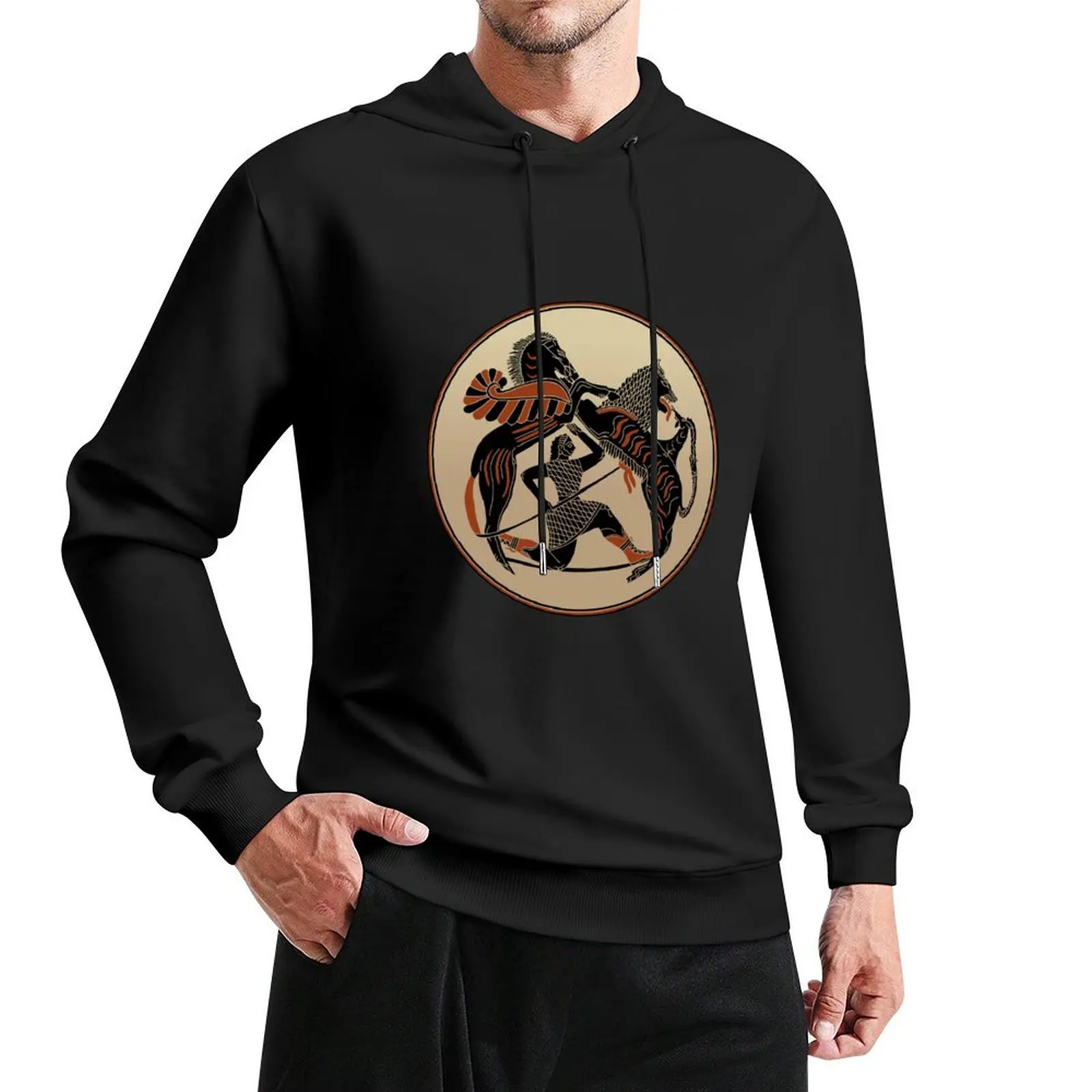 Bellerophon, Pegasus and Chimera Pullover Hoodie graphic t shirts men autumn jacket men men's sweat-shirt tracksuits