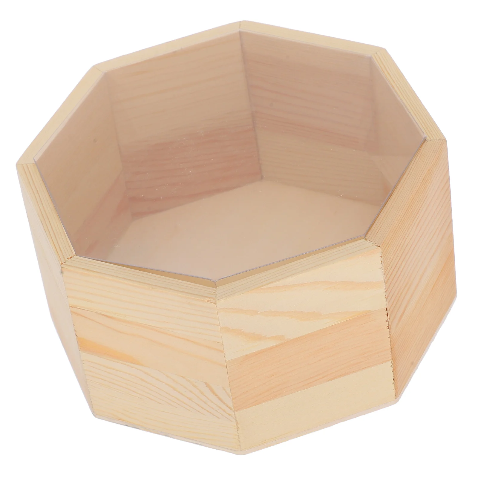 

Transparent Wooden Box Cover Jewelry Displaying Case Retro Decor Packing Storage Organizer Container Bride