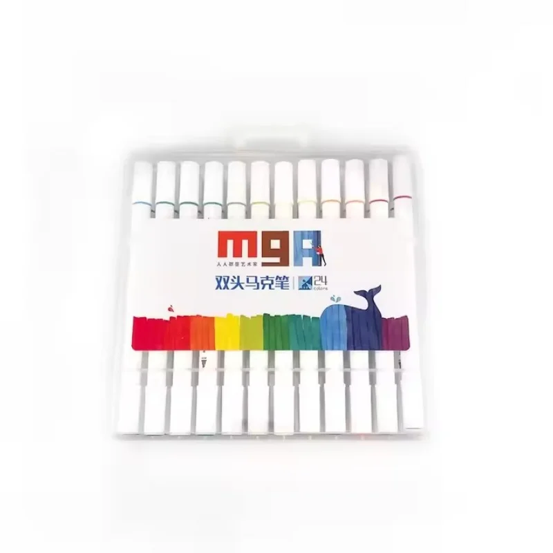 M&G Hot Sale Double-Tip Round Colors Marker Pens 12-60 colors