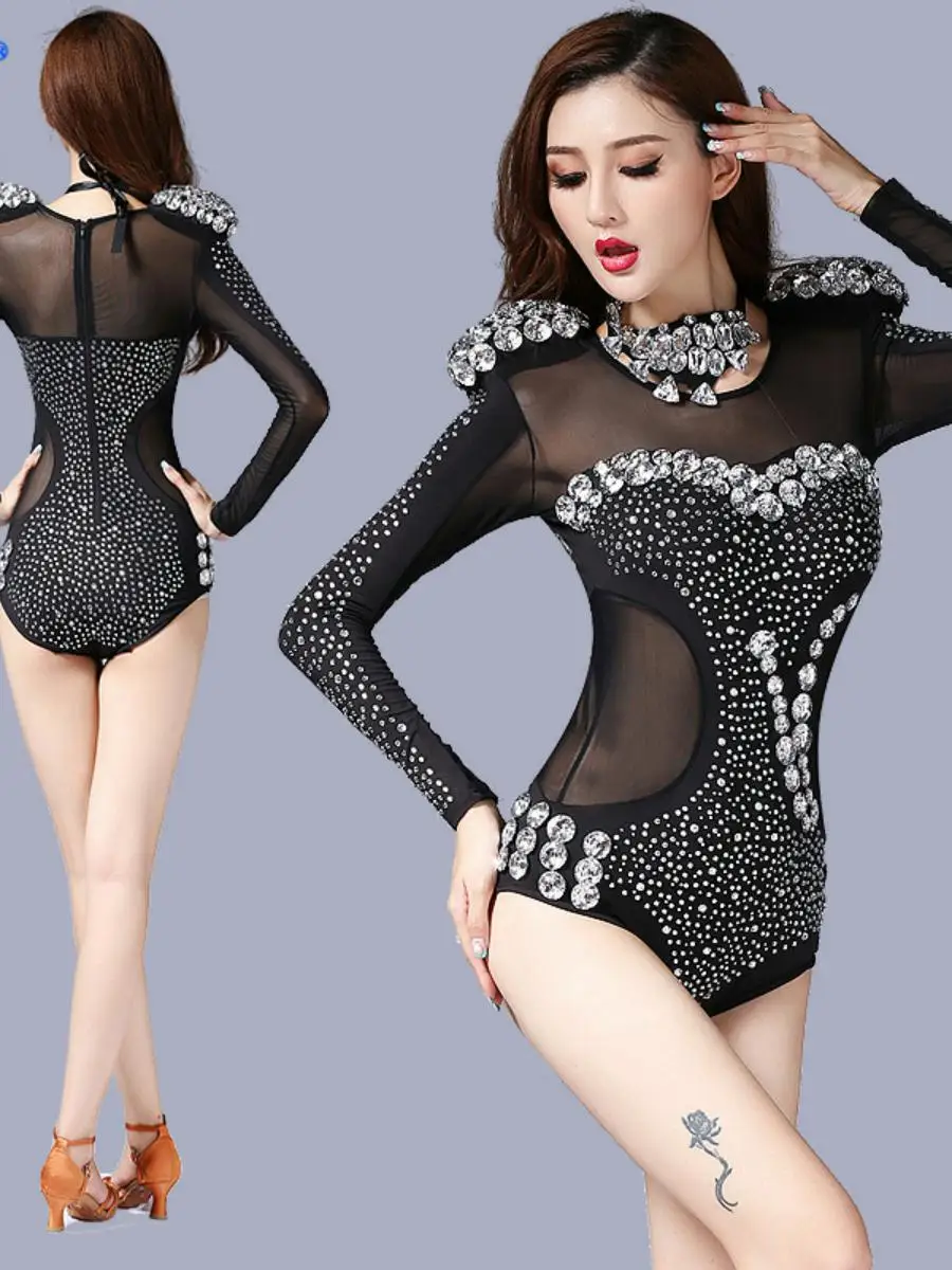

Handmade Sequin Onesie Performance Costume Sexy Dancewear Stage Suit for Singers Par Bar Performance Outfit Ladies Jumpsuit