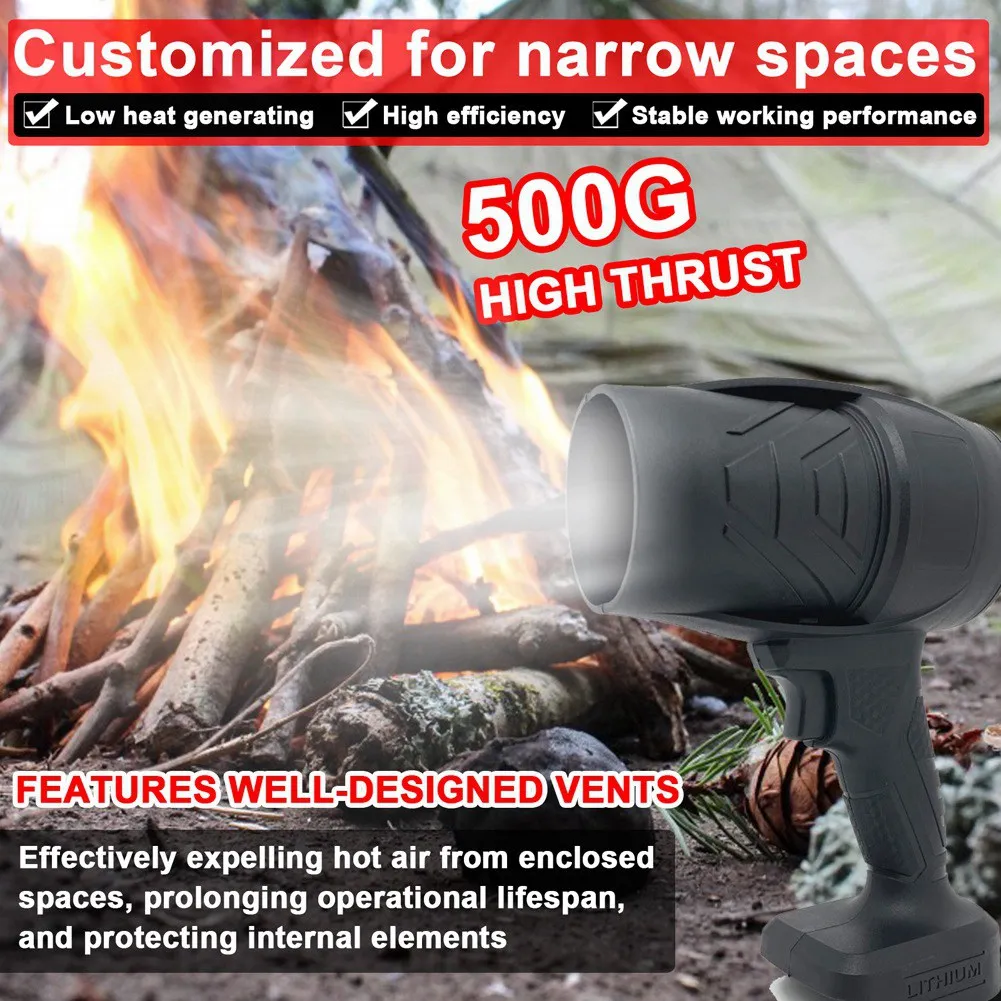 

High Quality-High Power Turbo Fan Thrust Violent Fan Stepless Speed Turbofan Leaf Blower Handheld Mini Jet Fan For Batter