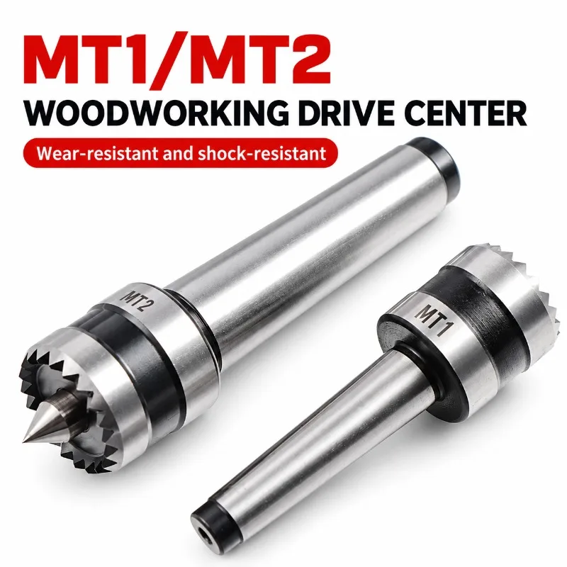 MT1 MT2 Wood Lathe Drive Center Multi-Tooth Sawtooth Spindle Center for Woodworking Turning Precision Lathe Accessories