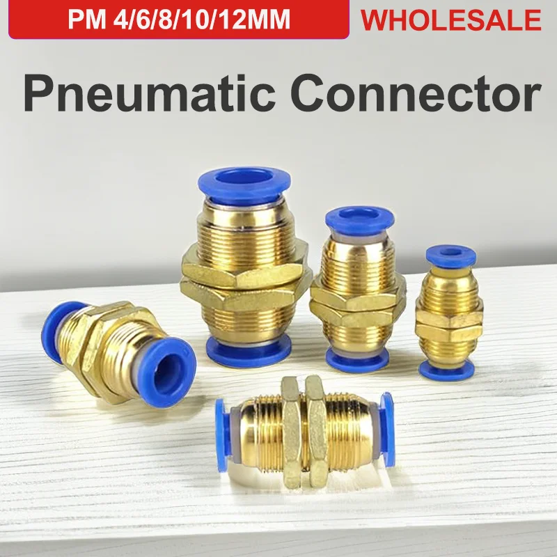 Pneumatic Fittings Air Hose Quick Couplings Water Pipe Connector Pneumatic Parts,PM,OD 4mm 6mm 8mm 10mm 12mm