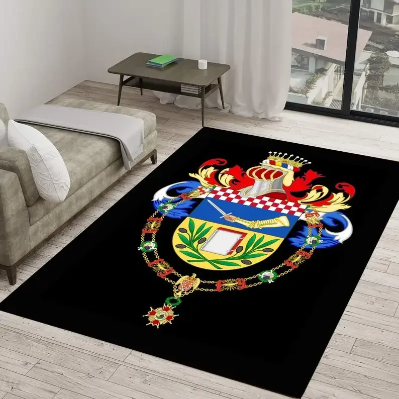 Coat Of Arms Napoleon Locket Rug English King-home Decor Themed Living Room Carpet