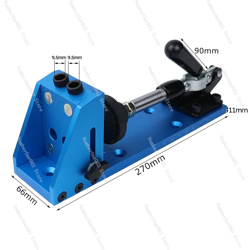 Oblique Hole Locator with Dust Cover Woodworking Punch Locator Manual Borehole Locator Adjustable Fixing Clip