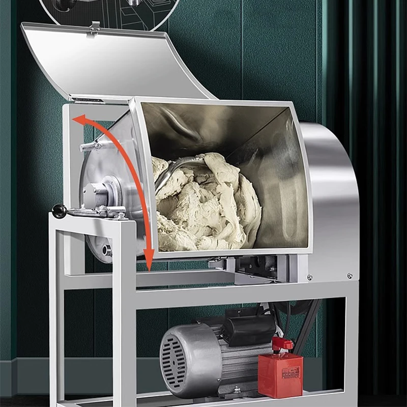 220V Dough Mixer Commercial Stainless Steel Flour Processing Equipment Restaurant Mixer Stirring Kneading Machine