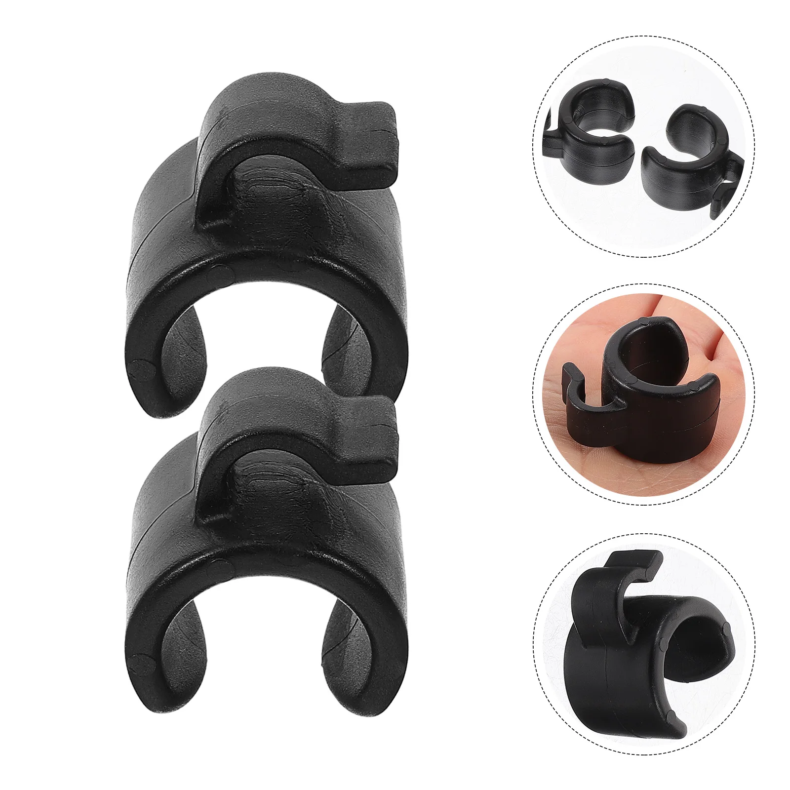 

20pcs Tripod Clips Black Wire Holder Wireless Microphone Stand Mic Stand Clamps 25mm Tube Durable Plastic Travel Outdoor