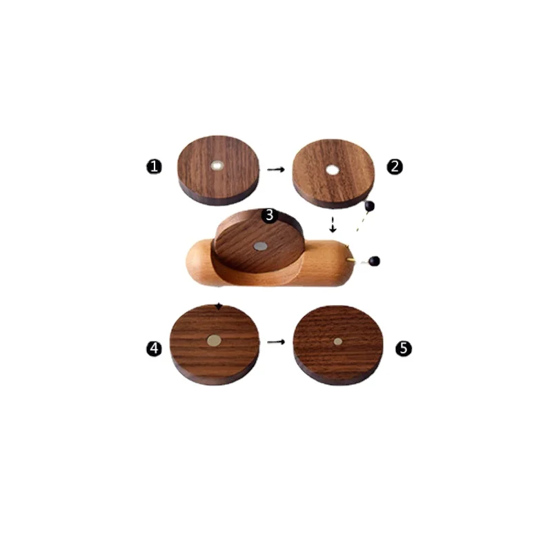 1 Set Wood Cup Mat Placemats for Table Snail Shaped Heat Insulation Pad Wooden Tea Coaster Tool Tea Tray Creative Gifts