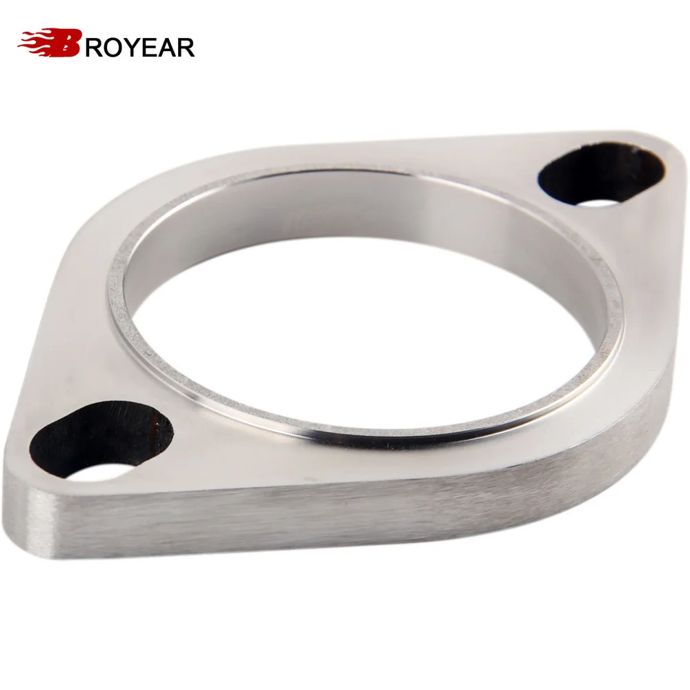 Broyear Hochwertiges 304 Edelstahl 2/2,5/3 Zoll Zubehör 52 mm 64 mm 77 mm Auspuff-Schalldämpfer-Flansch-Auspuffrohr-Verbindungsstück