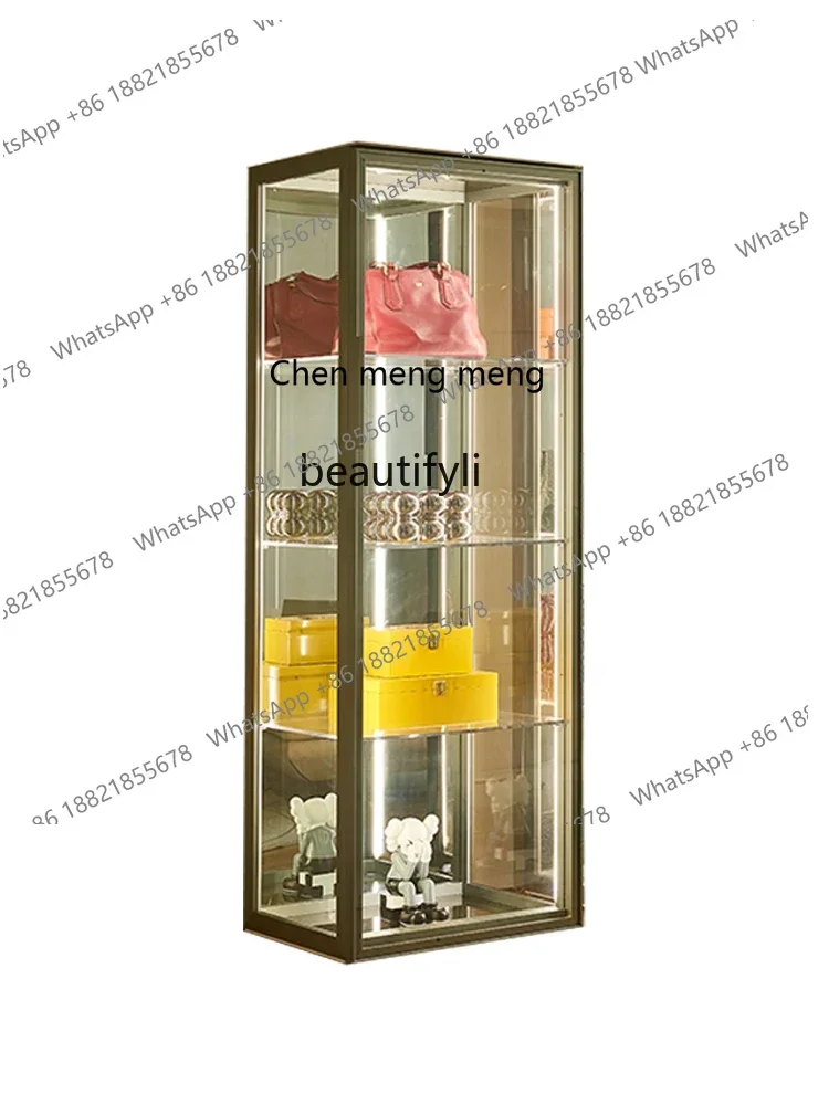 New arrive Glass Display Cabinet Household Model Luxury Display Collection Cabinet with Light