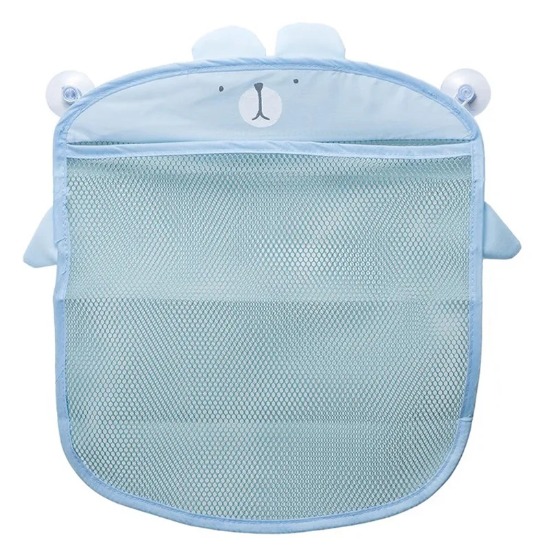 1 Pc Cute Duck Bath Toy Storage Mesh Bag Waterproof Quick Dry Hanging Organizer With Suction Cup For Baby Kids Bathroom view 6