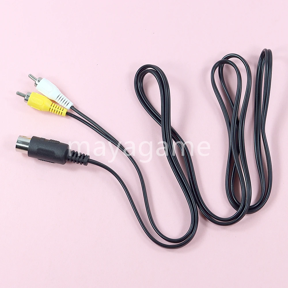 Cabo AV de áudio e vídeo de 6 unidades para Sega Genesis 1 2 3