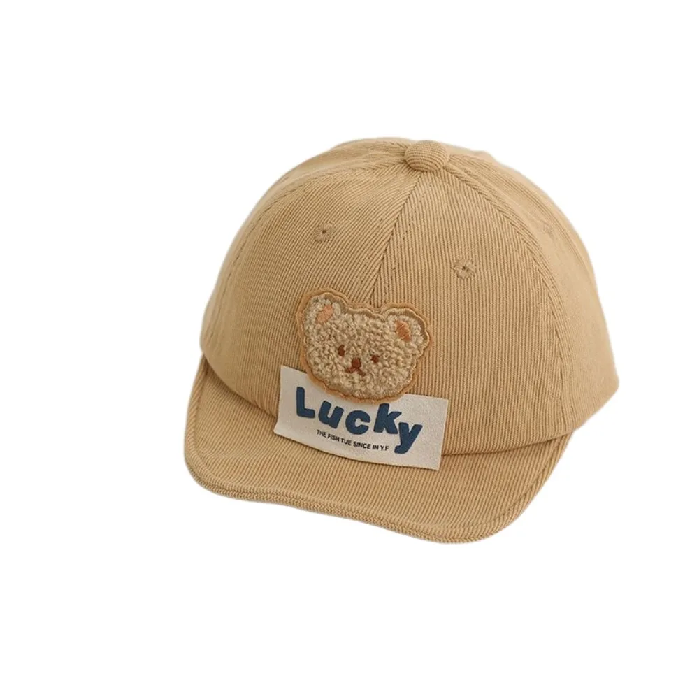 

Cute Cartoon Baby Baseball Cap Solid Color Korean Style Bear Baby Hat Bucket Hat Soft Brim Infant Sun Hat Outdoor