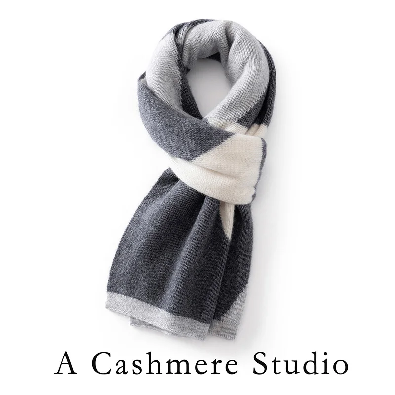 Winter Cashmere Business Leisure Mens High End Scarf Winter Keep Warm Scarf Outdoor High Quality Neck Cover Scarf