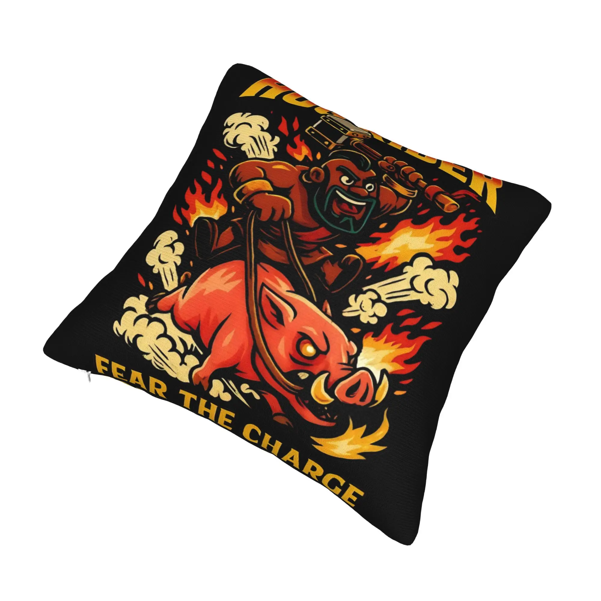 Hog Rider Clashes Royaleds المخدة غطاء وسادة مطبوعة غطاء وسادة رمية مزخرفة غطاء غرفة المعيشة مربع 45X45cm