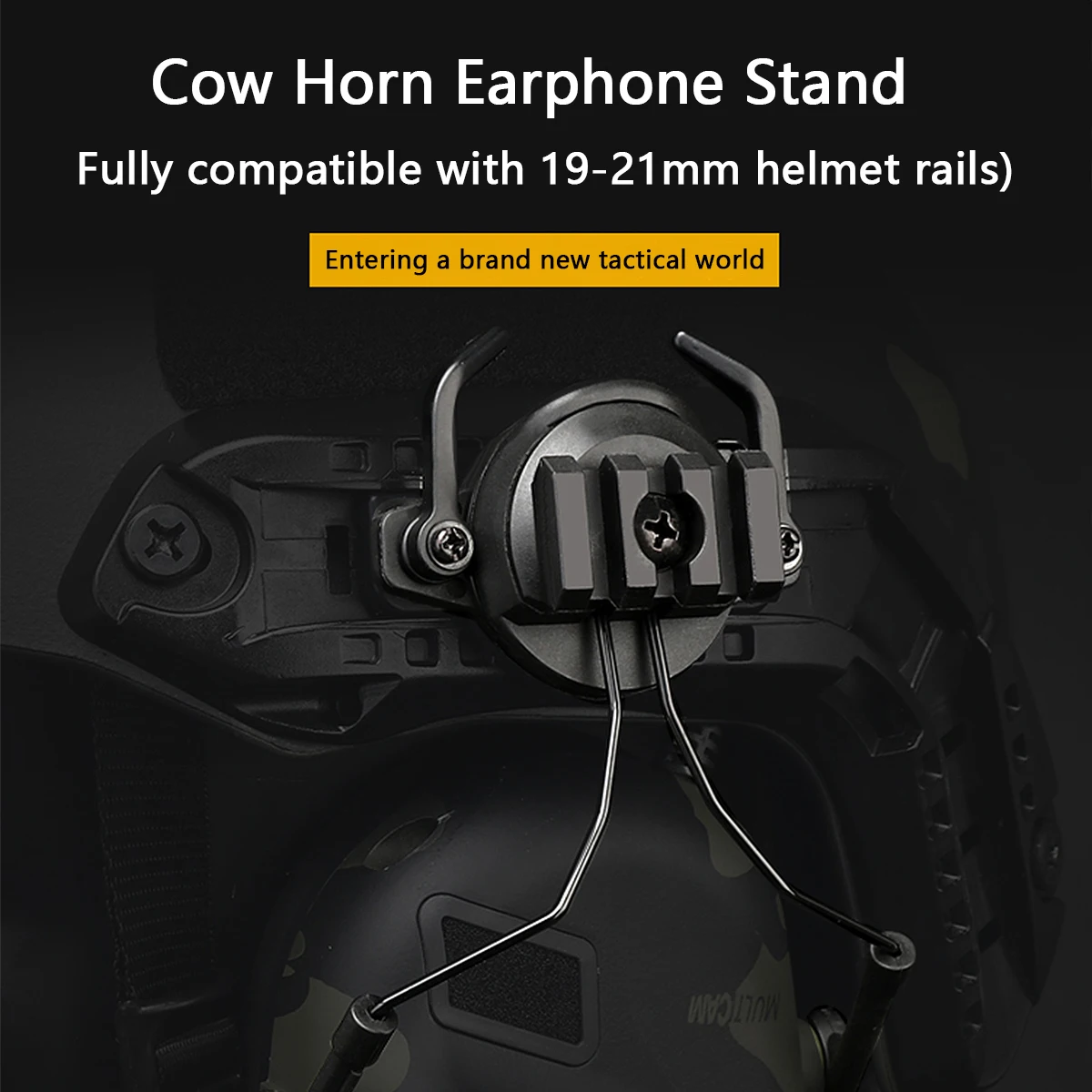 Tactical Fast Rail Mounts Headset Rail Adapter Headset Holder Set Shooting Helmet 360 Rotation Helmet Rail Suspension Bracket