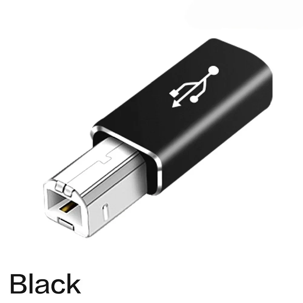 USB B mannelijke naar USB Type C vrouwelijke adapter voor MIDI-controller gegevensoverdracht converter voor HP Canon Lexmark printer scanner kopieerapparaat