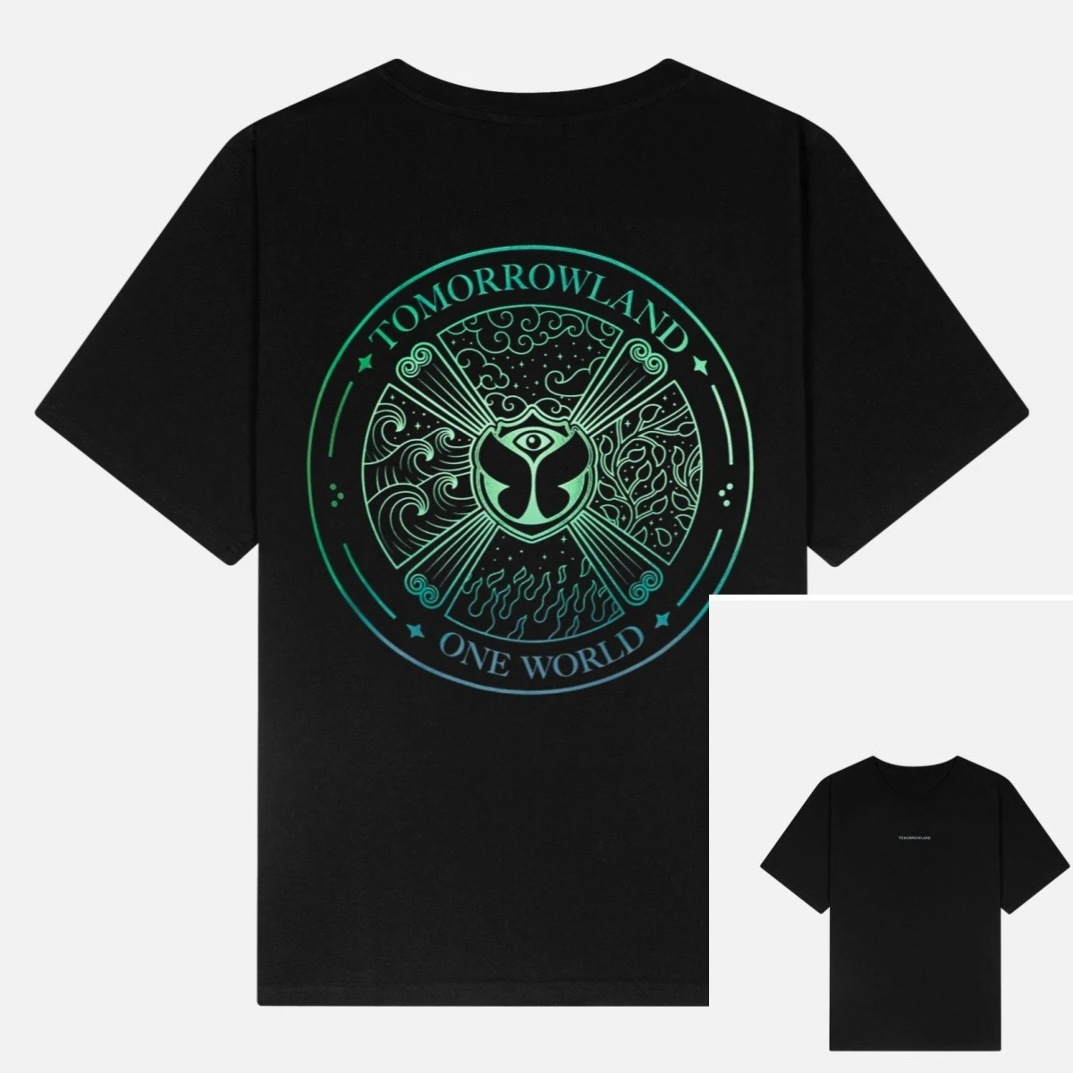 Neues Tomorrowland-Grafik-T-Shirt aus Baumwolle, Unisex, Sommer, kurzärmelig, modisches Marken-T-Shirt, luxuriöses, lässiges Vintage-T-Shirt – Detail 7