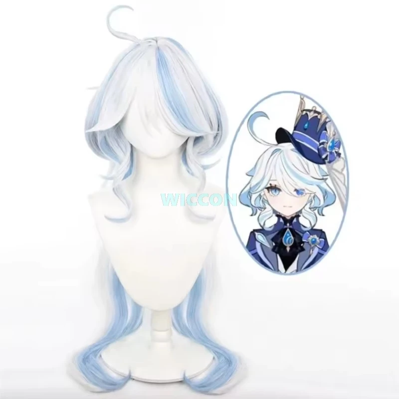 Focalors Cosplay Genshin Costume Wig Hair Impact Carnival Uniform Anime Halloween Party Costumes Masquerade Women Game