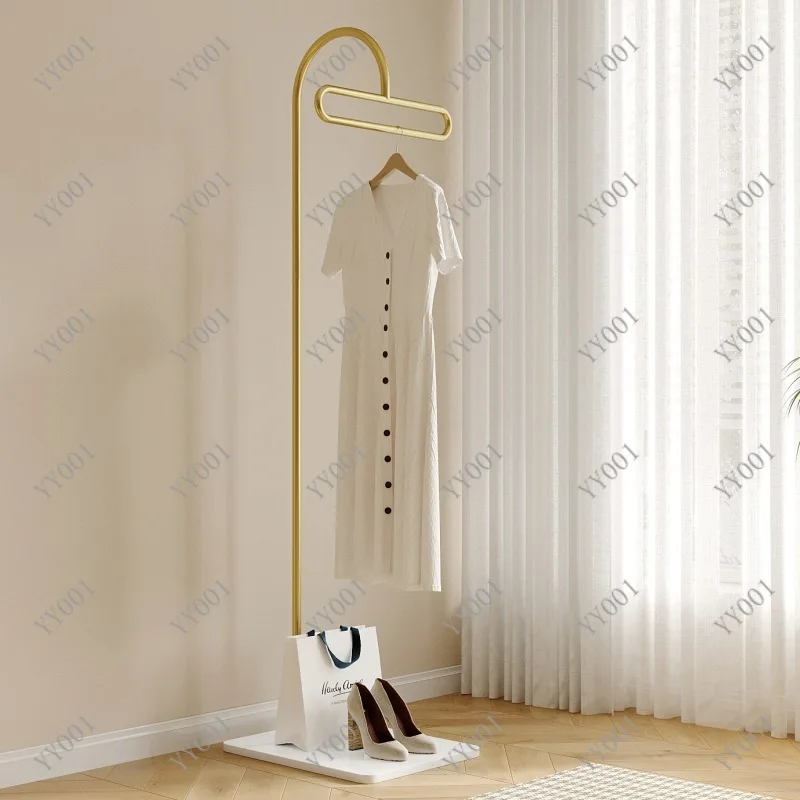 Floor Standing Coat Rack with Wheels Light Luxury Garment Hanger for Bedroom Living Room Home Use