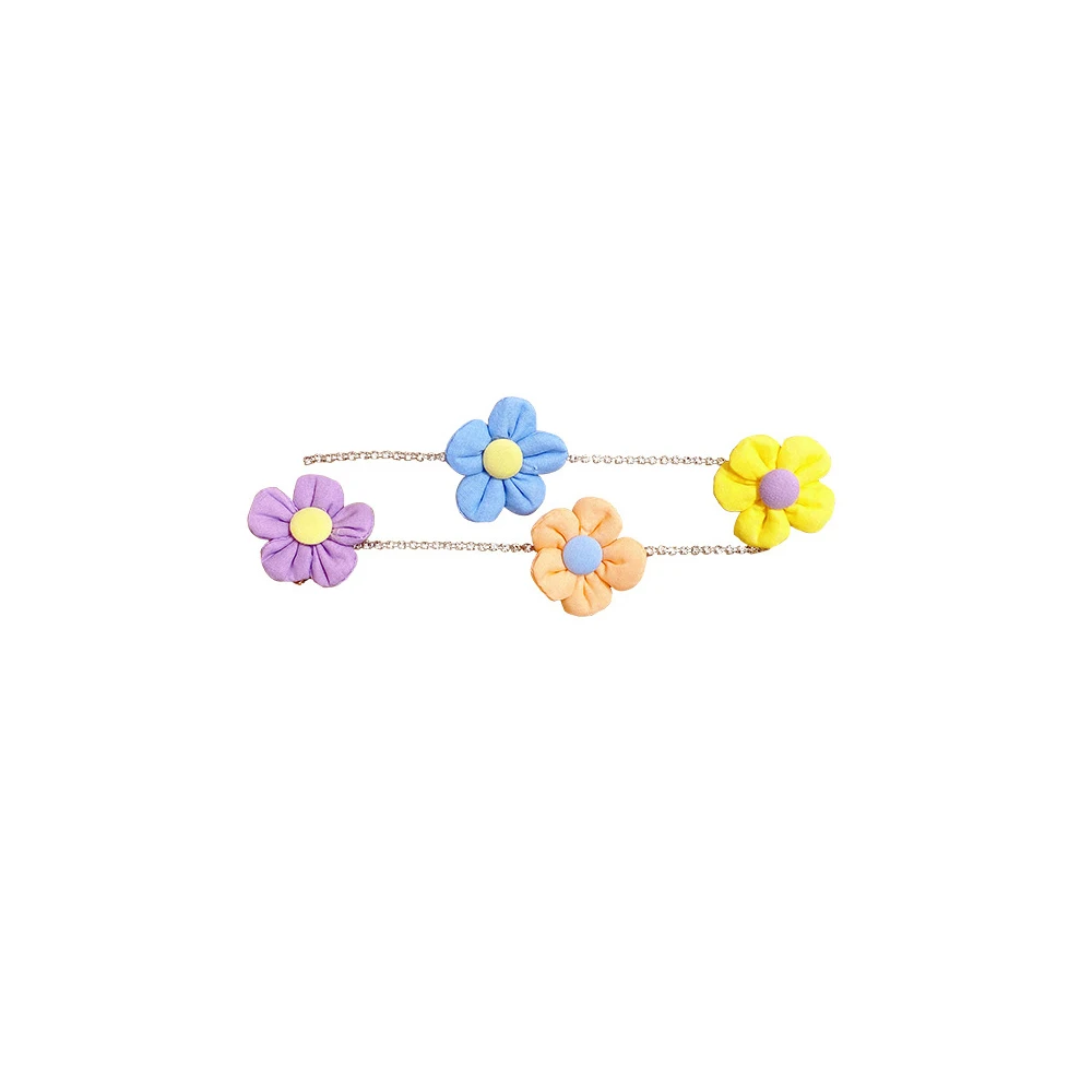 Color Flower Side Barrettes Bow Braided Hair Chain Pearl Butterfly Hair Chain Girls Baby Hairpin Hair Accessories Wholesale