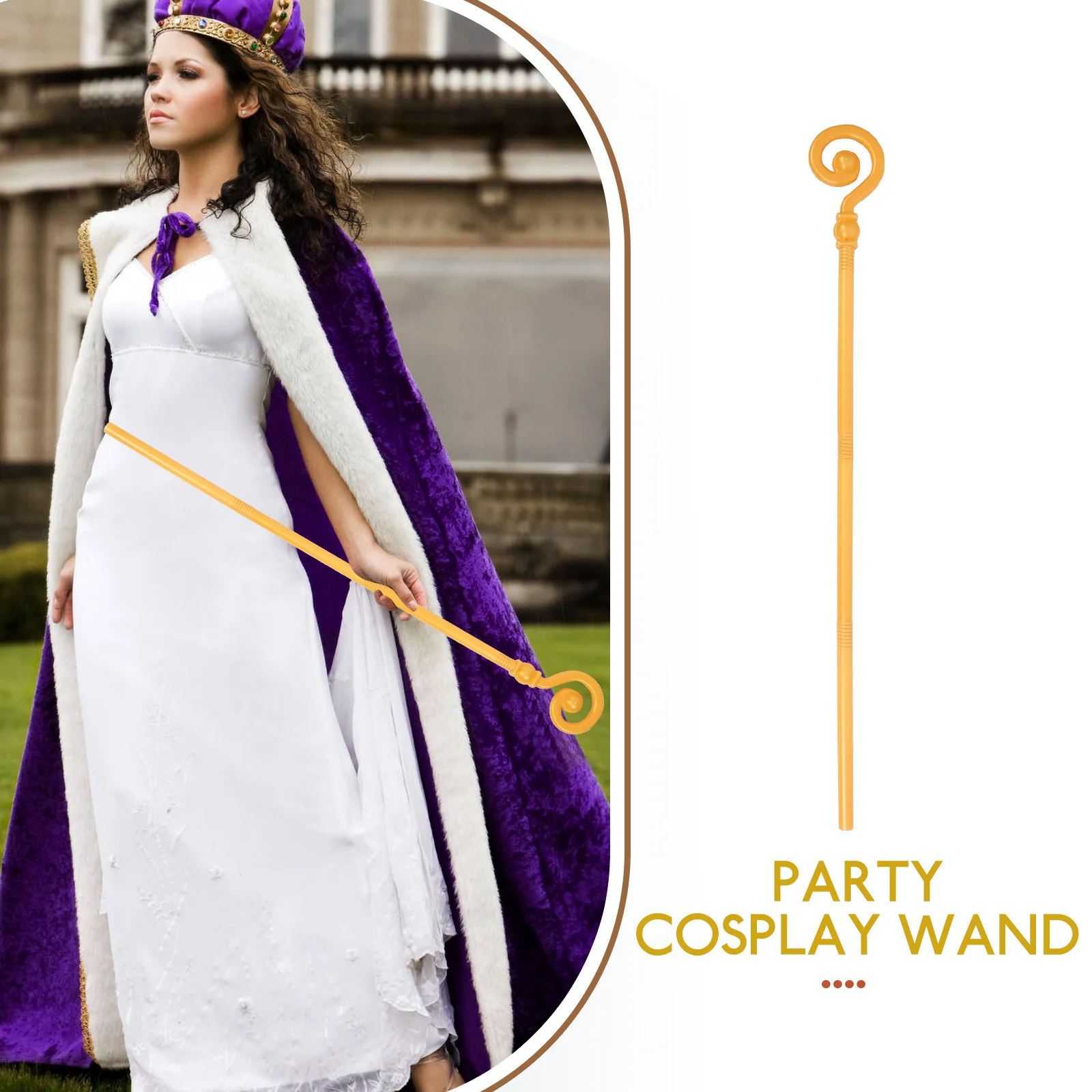 

Scepter Props Staff Halloween Costume Halloween Cosplay Walking Stick Accessories Party Cane Wand Cosplay Stick Role Play Decor