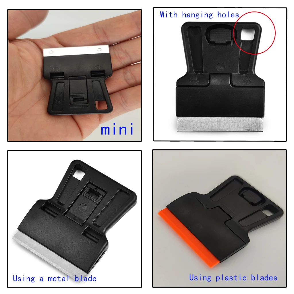 Imagem -03 - Mini Raspador Plástico Push Cutter Suporte de Lâmina de Borda Única Limpeza Adesiva uv Reparo do Computador Lâmina Dupla Face