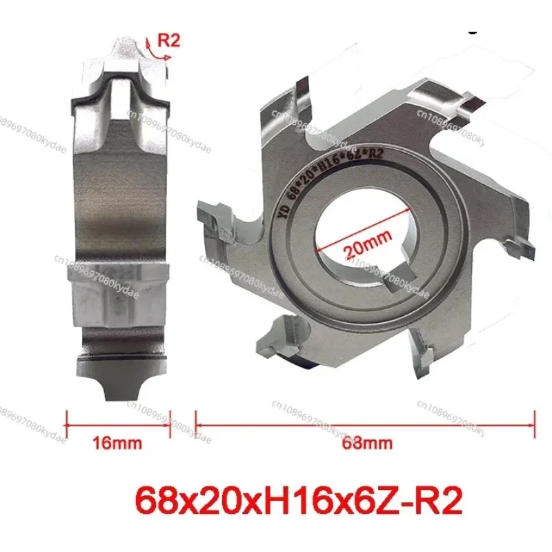 1 Pair Fine Trimming Cutter Profile Trimming Knife for Edge Banding Machine 68*20*H16*6Z  R1.5/R2/R3