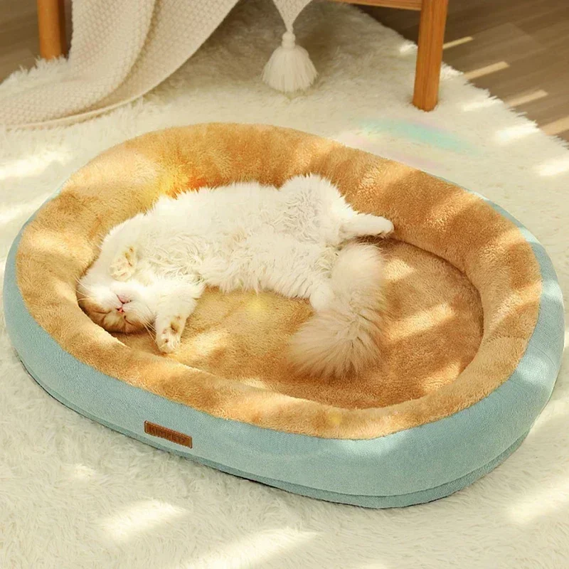 M/L/XL Pet Dog Bed Removable Cat Mat Square Plush Kennel Washable Thickening Waterproof Big Medium Small Dog Sofa Bed Cushion