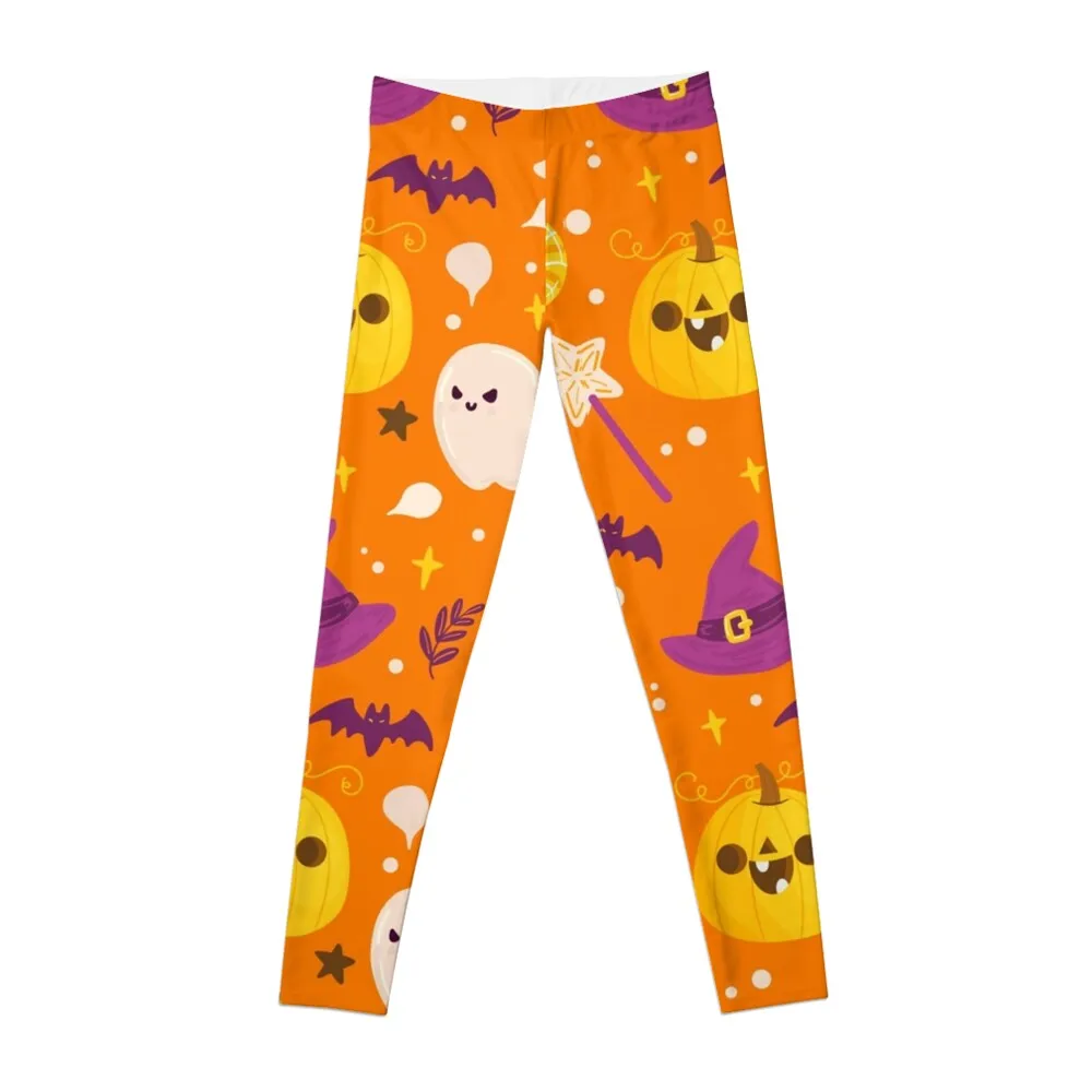 Halloween Creepy Pumpkin Ghost Spirit Witches Hat Pattern Leggings Women's pants leggins push up woman Womens Leggings