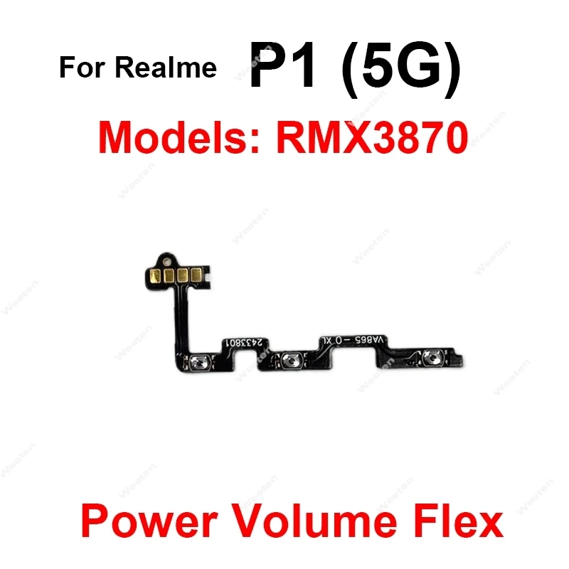Power Volume Flex For Realme P1 Pro P1 Speed P3X Power Volume Flex Cable Side Switch Volume Button Power Key Flex Ribbon Repair