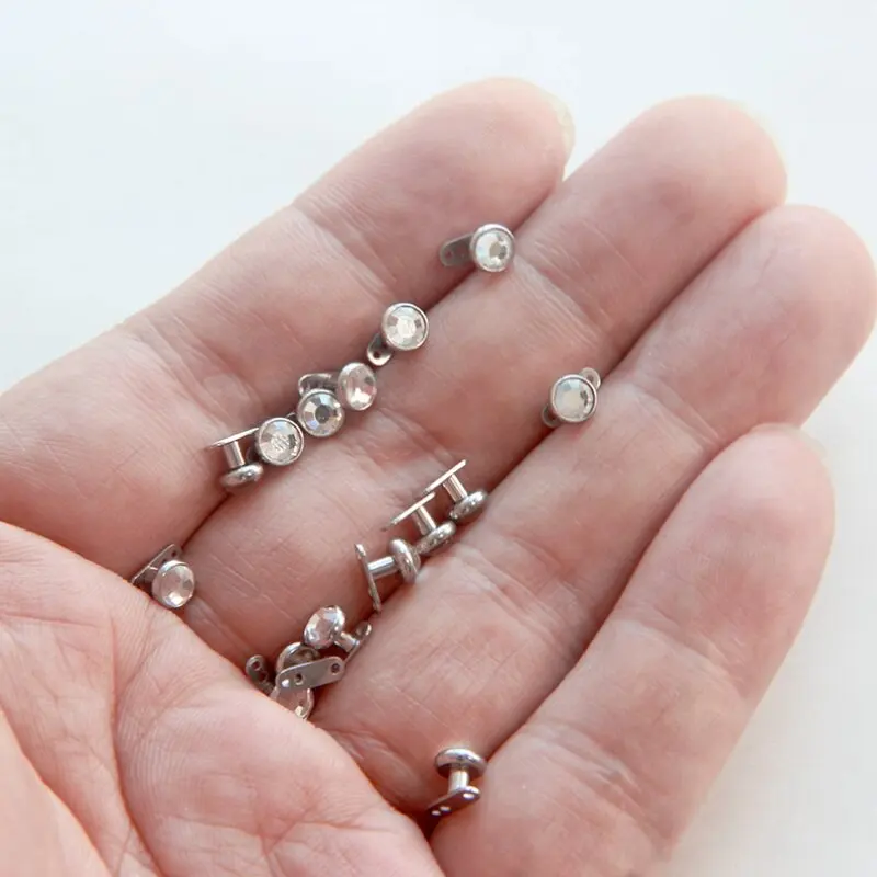 1 قطعة ثقب الفولاذ المقاوم للصدأ مرساة جلدية Microderملز زراعة الجلد ، استبدال مثقاب الخشب ، ثقب جسم غواص #6