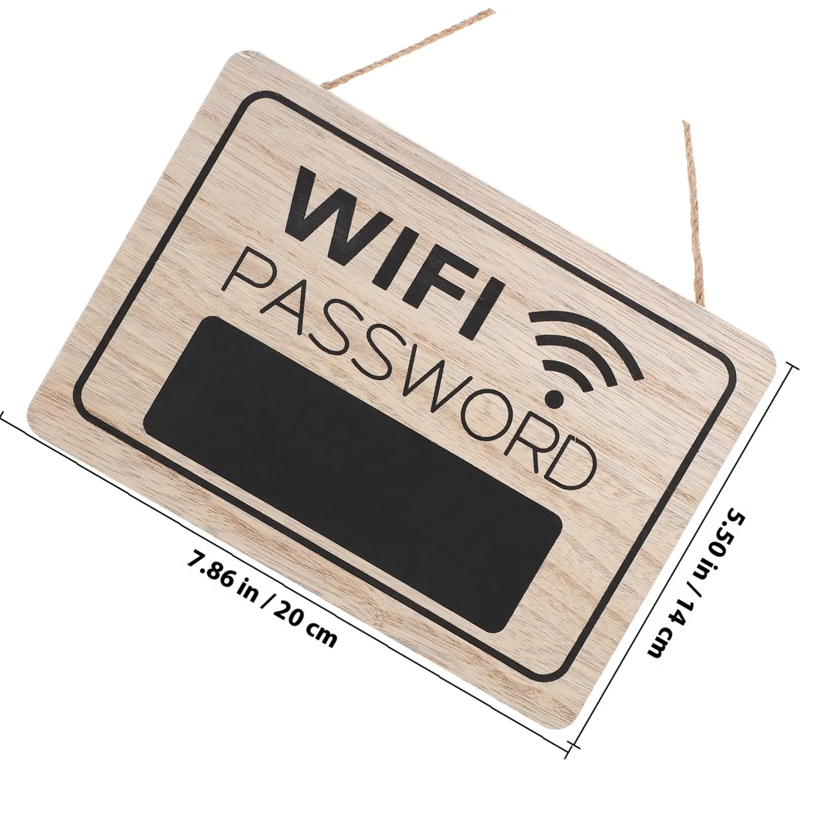 Natural Wood WiFi Password Sign Wall Mounted Door Plaque Home Decor Functional Stylish Eco Friendly WiFi Sign for Living Room