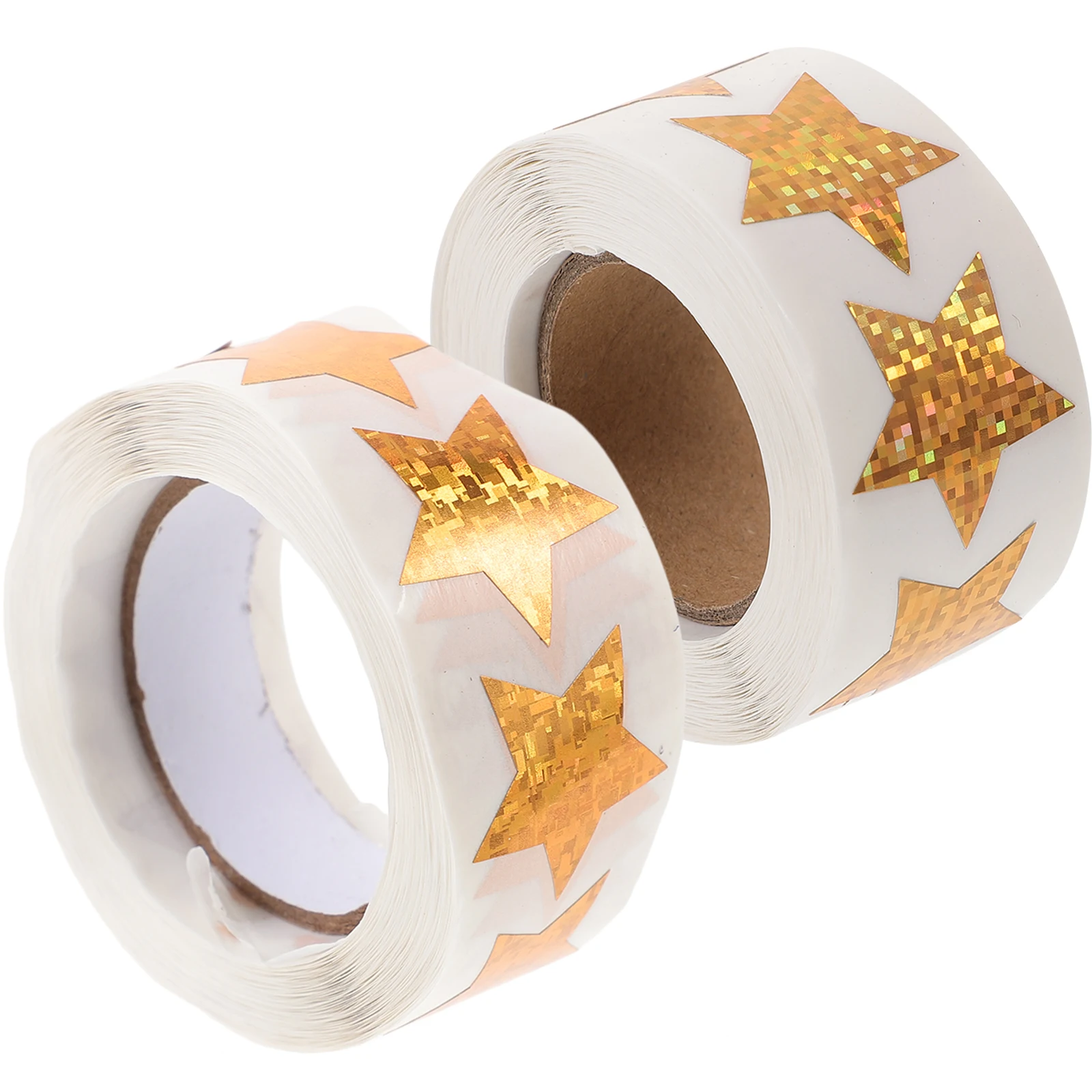 

2 Rolls Stars Stickers Holographic Copper Plate DIY Decor Self Adhesive Scrapbook Kids Wall Classroom Supplies