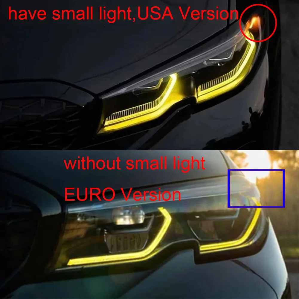 Refit Blue Red Lemon Yellow DRL LED Boards For 2019-2022 BMW 3 Series G20 G21 320i 330i M340i 340iX Laser Headlight Daylight