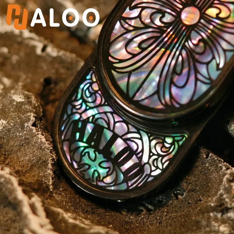 HALOOPLAYERedc Hola corazón ritmo empuje directo giratorio mecánico cristal sellado Metal dedo empuje tarjeta juguete de descompresión