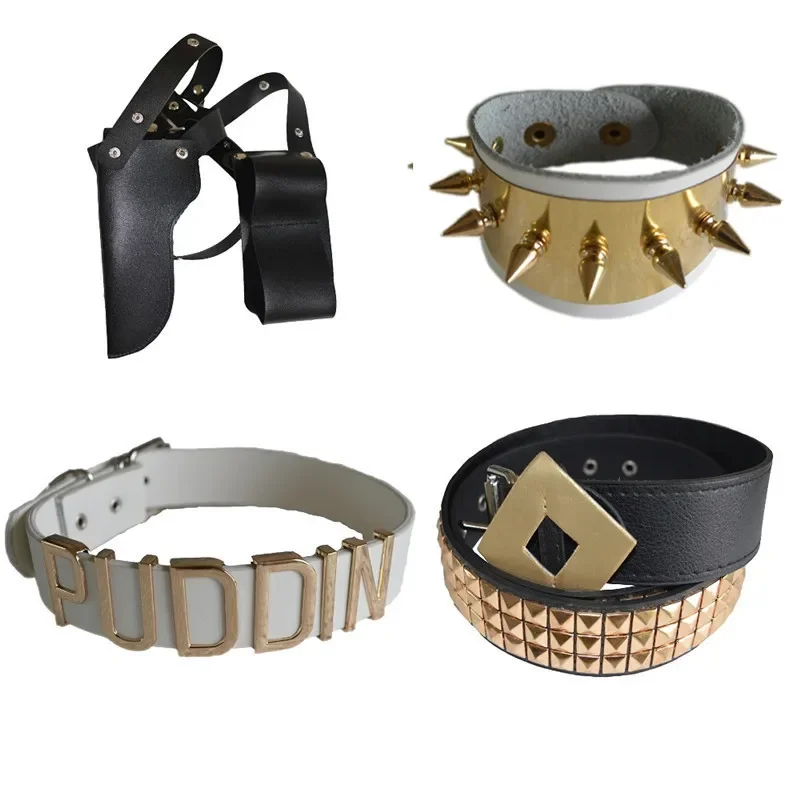 Ragazze Quinn Squad Harley Monster t-shirt giacca giacca Halloween Kids Suicide Cosplay Costume pantaloni accessori Set completo