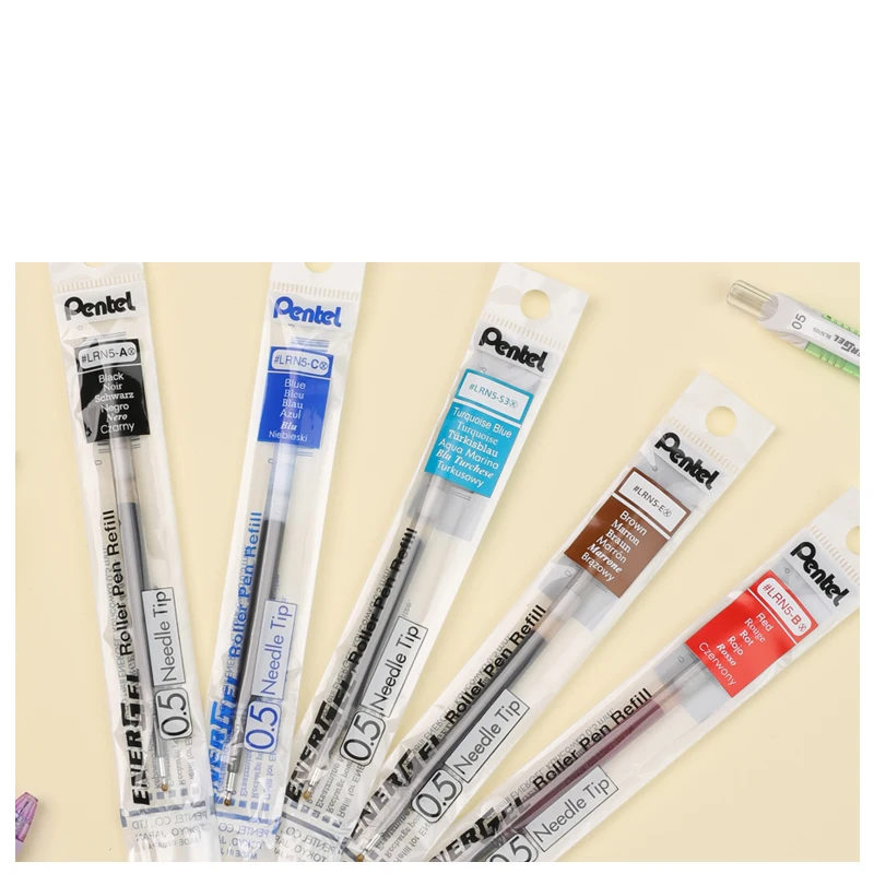 Imagem -02 - Pentel-recarga Caneta Gel de Tinta Energel Lrn5 Lrn5tl Escritório Assinatura Cor Clássico x Recarga Ponta da Agulha 0.5 mm Bln75 105 12 Pcs