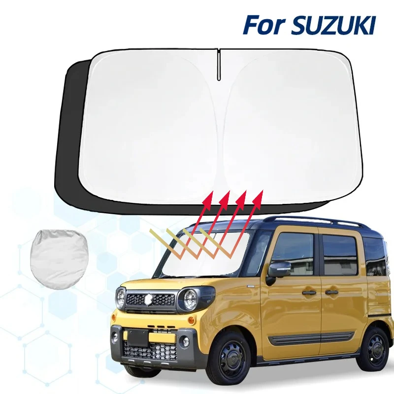 

Windshield Sun Shade For Suzuki Spacia Mk53s Mk42s Sunshade Sun Visor Protector Foldable Blocks UV Rays Keep Your Car Cooler