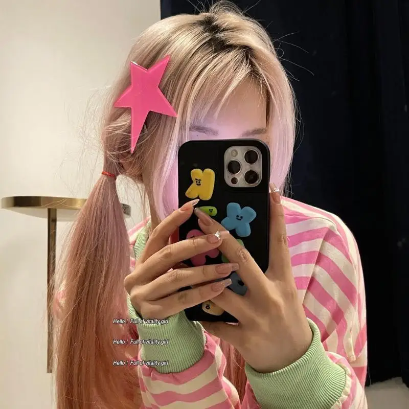 Large Glitter Plastic Star Hair Clip Non Slip Secure Grip Cute Hair Accessory for Teen Girls Holiday Gift Choice