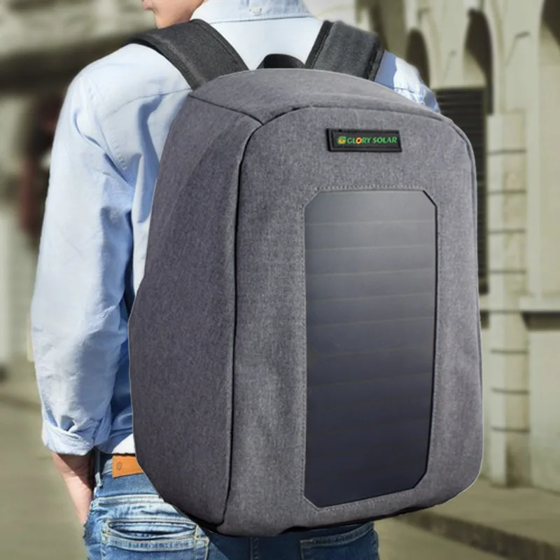 

Solar Backpack Outdoor Cycling Power Generation Solar Panel 6.5W Solar Travel Bag Portable Charging Panel Power Bank