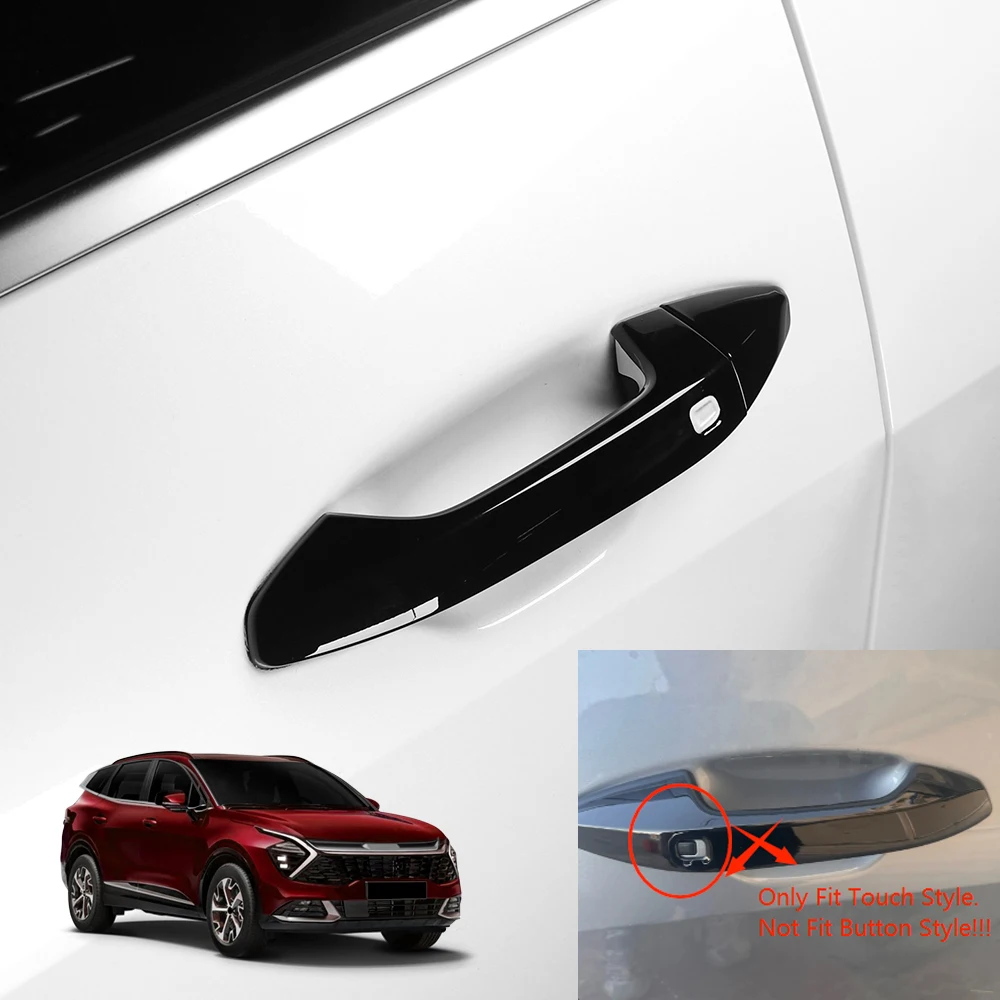 

Touch Style Exterior Door Handle Cover For Kia Sportage NQ5 2022 2023 2024 2025 LHD RHD Carbon Fiber Bright Black Trim