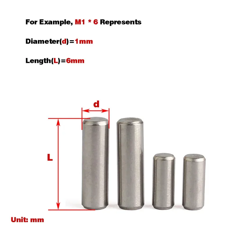 Bearing Steel Needle Roller Dowel Pin Wear Resistant High Precision Locating Pin for Mold Jig and Fixture M1 M20