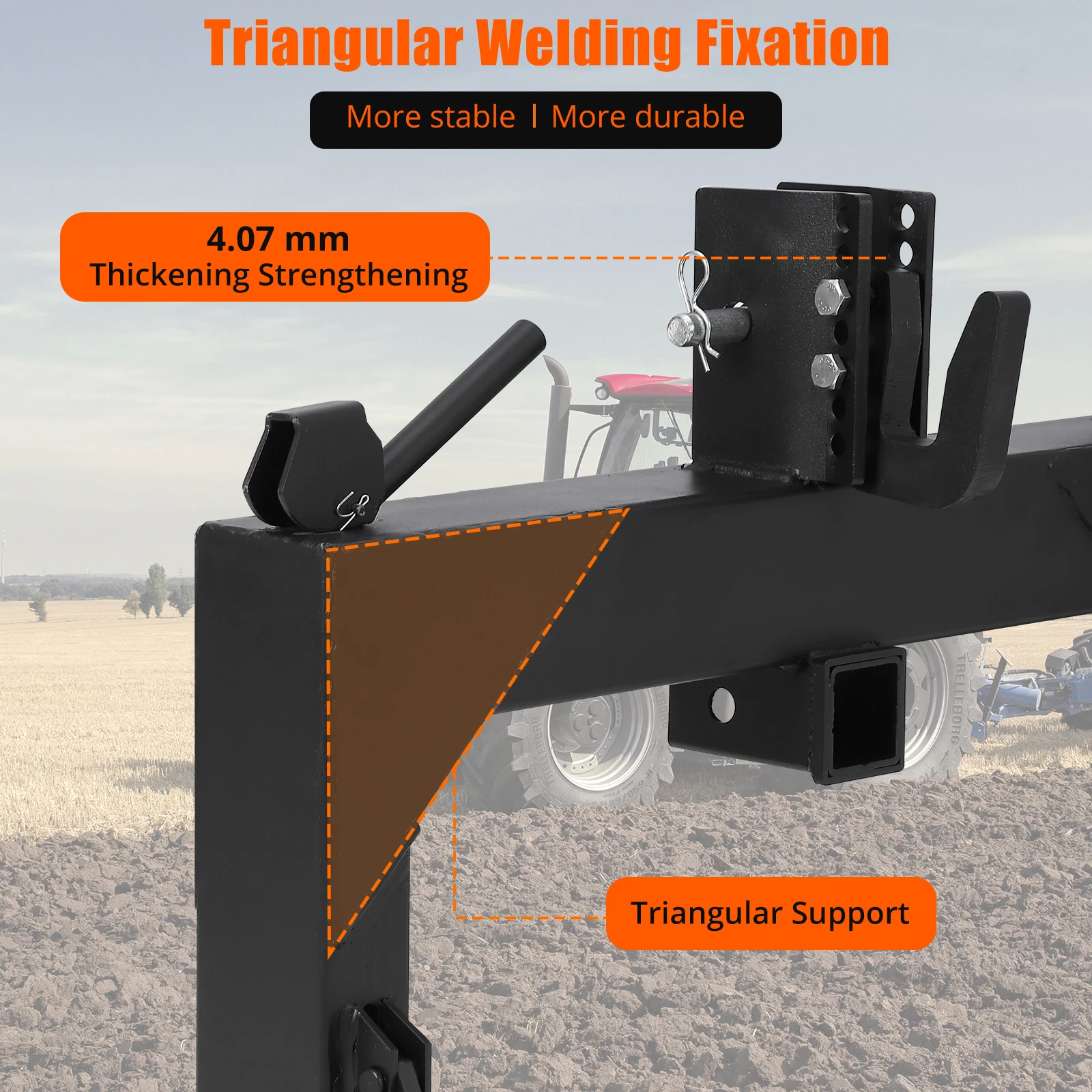 GARVEE 3 Point Quick Hitch Category 1, 3000 LBS Lifting Capacity Tractor Quick Hitch, 27.5