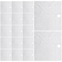 20 Pcs Beard Hair Catcher Disposable Sink Shower Drain Covers for Shaving Men Grooming Travel Accessories Plastic Bibs