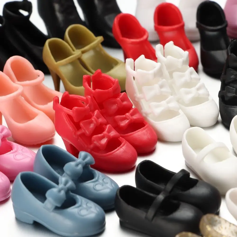 Doll Shoes Fashion Female Doll Boots Fit Foot Length 2cm Dolls Accessories Plastic Doll Multistyles Long Knees Boots