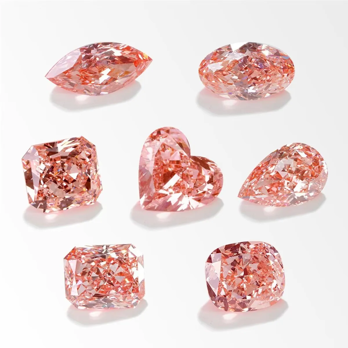مختبر على شكل قلب وردي مكون من الماس VS1/VS2 الماس فضفاض يتوهم الوردي IGI شهادة الماس للمجوهرات المصنوعة