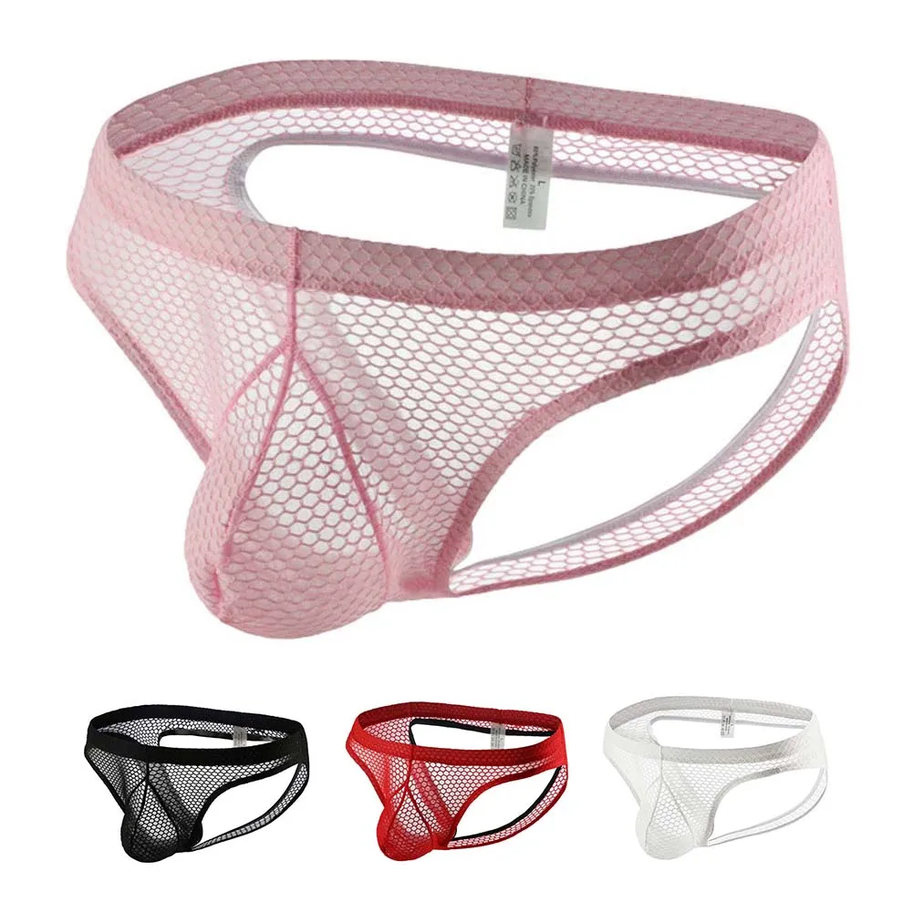 

Men Mesh Thong G-String See Through Breathable Pouch Man Underwear Sissy Sexy Underpant Panties Jockstrap