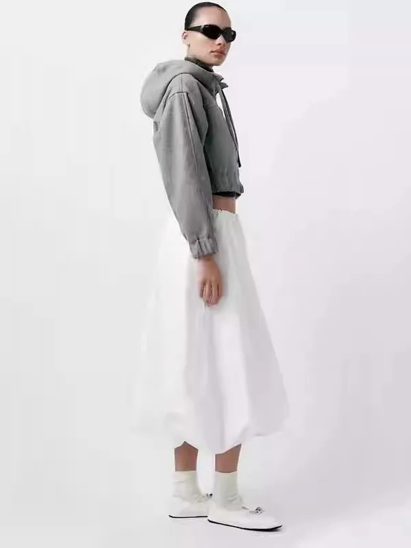 Printemps nouveau Faionable ort sweat à capuche femmes haut qualité tissu Sli trajet Sle coupe ample longue fermeture à glissière Sve